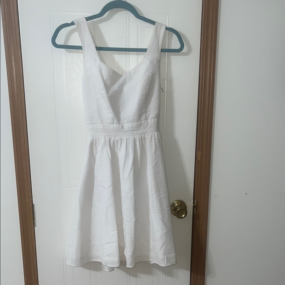 Lauren James White Textured Mini Dress